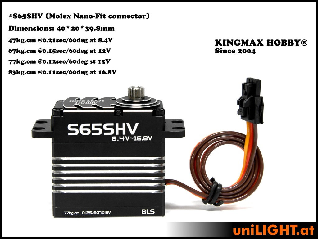 20mm SHV-Servo S65SHV, ALU, MG