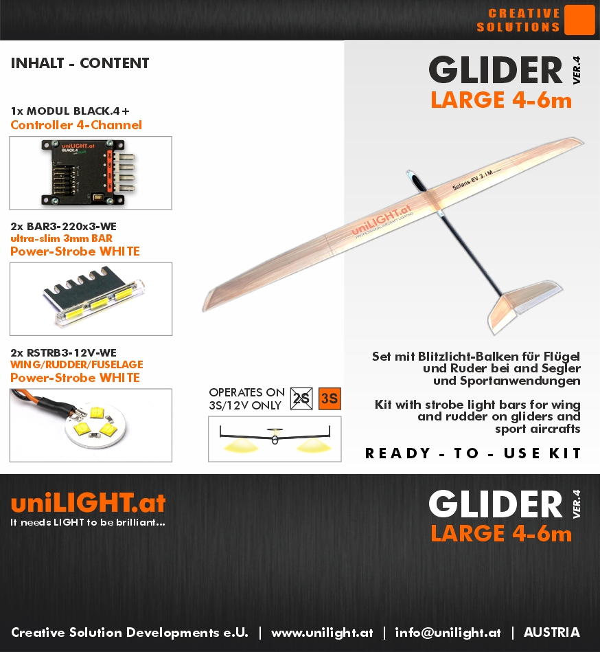 GLIDER-Large Beleuchtungsset Gen.4