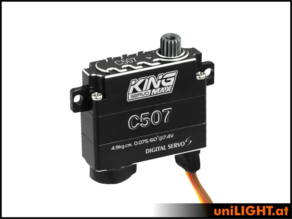 8mm Flächenservo C507, HV, ALU, MG