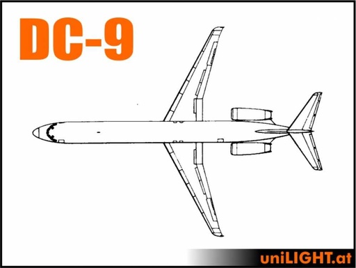 [BND-DC9-12-STA] Douglas DC-9 (1:12, 2.4m, STANDRD)