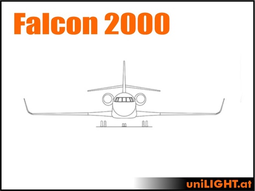 [BND-Falcon2000-7-PRO] Dassault Falcon 2000 (1:7, 2.8m, PRO)
