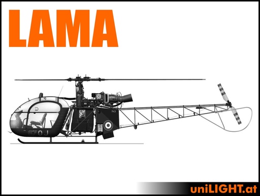 [BND-LAMA-5-PRO] LAMA SA 315 or BELL 47 (1:5, 2m, PRO)