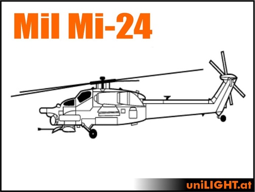 [BND-MilMi24-6-CIV] Mil Mi-24 (1:6, 2.8m, CIVIL/SPORT)