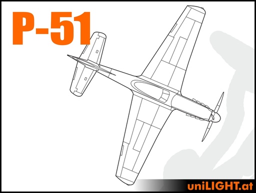 [BND-P51Mustang-6-STA] North American P-51 Mustang (1:6, 1.8m, STANDRD)