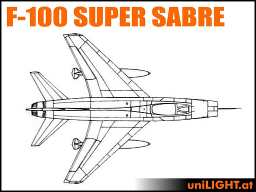 [BND-F100-5-ENT] F-100 Super Sabre (1:5, 2.5m, ENTRY)